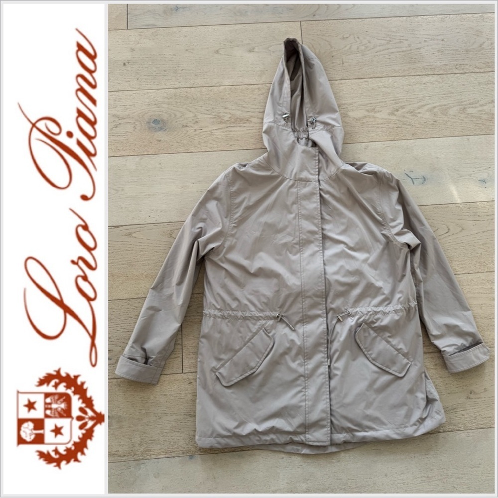 Loro Piana rain Traveller style shell jacket cashmere lined 48